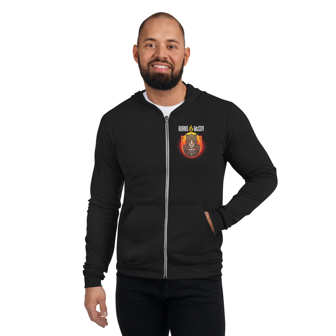 Burns and McCoy Jaguar thin Unisex zip hoodie