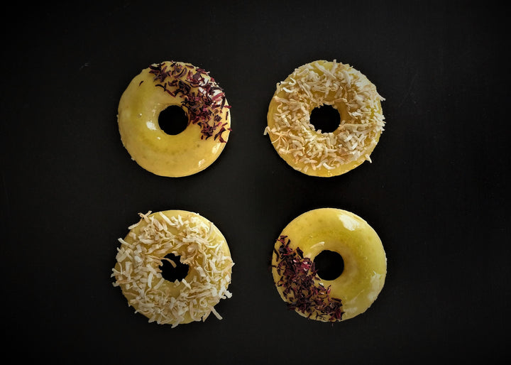 Vanilla Donuts with Mango Habanero Glaze